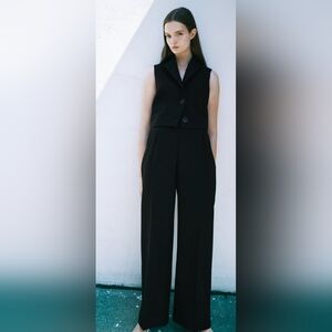 Zara wide leg menswear style pants